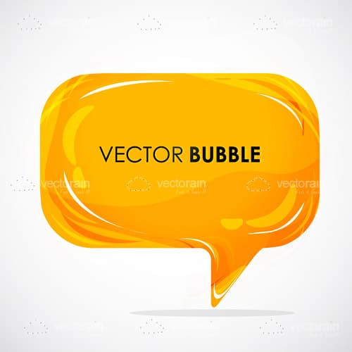 Glossy Dialogue Bubble with Sample Text